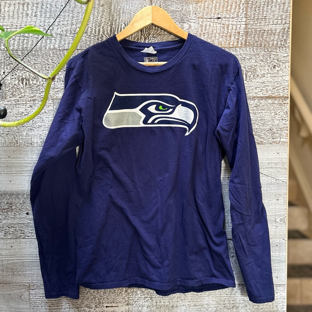 Fanatics NFL Pro Line | Seattle Seahawks Long-Sleeved Tee - Unisex M, Blue
